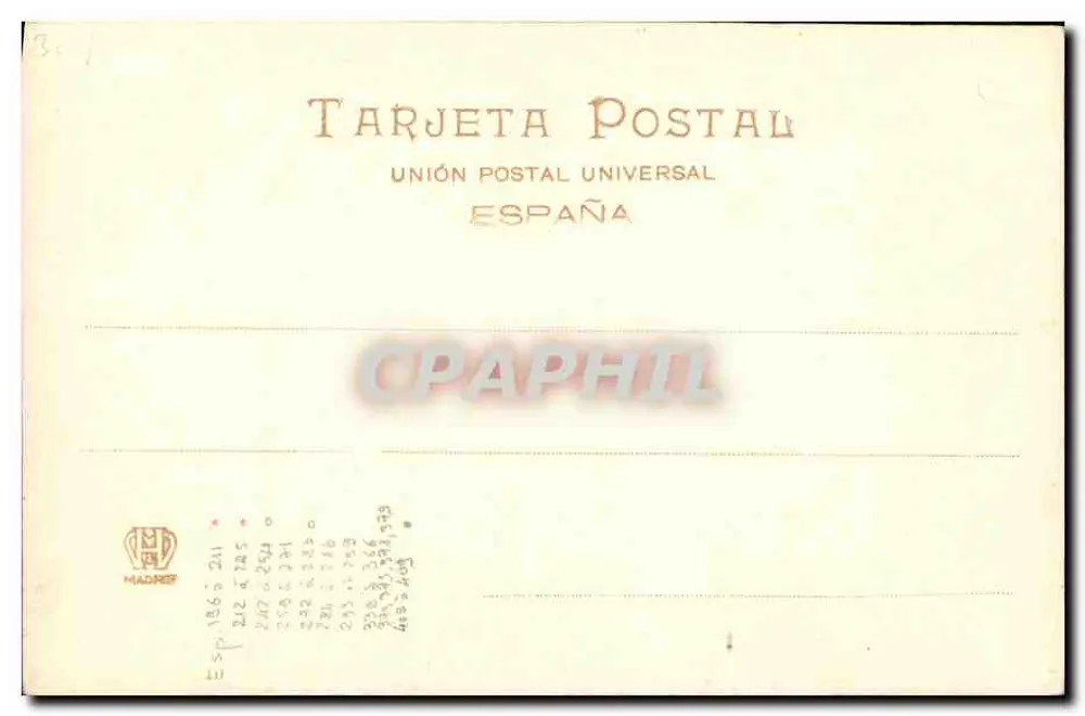 एस.एम. एल रेय डी अल्फोंसो ट्री — मैड्रिड — 1888 — हूअर ए मेनेट - पीछे