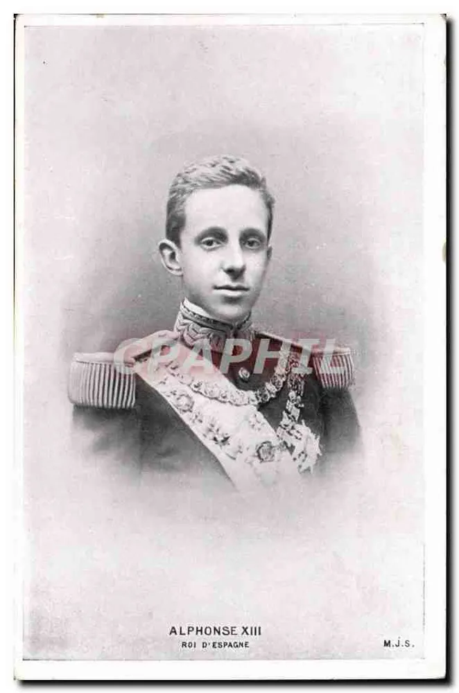 Alfonso XIII — Rei da Espanha — M.J.S. - Frente
