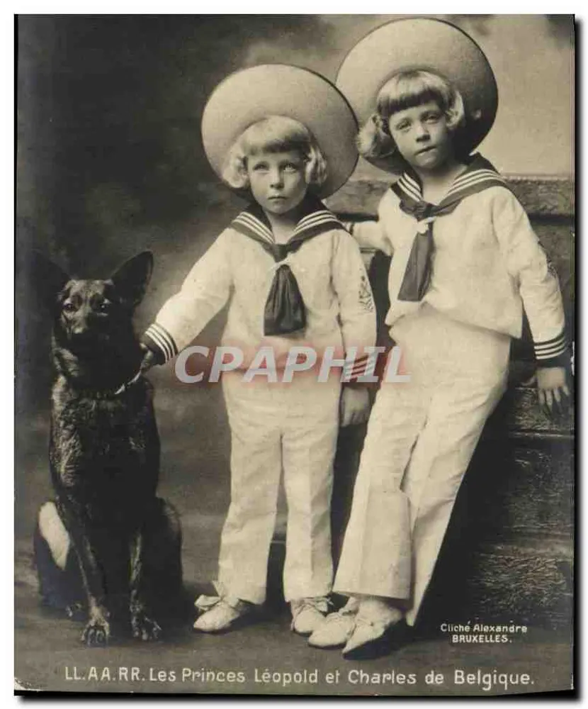 Prinzen Léopold und Charles von Belgien — Foto von Alexandre, Brüssel - Vorderseite