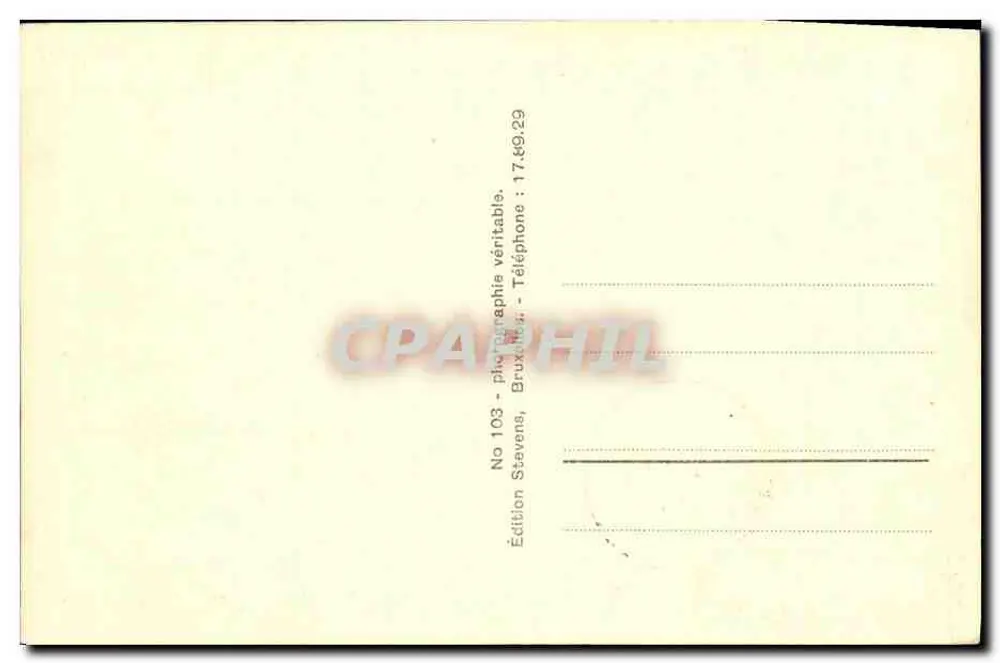 Drei Kinder — Prinz Baudouin von Brabant, Prinzessin Joséphine-Charlotte und Prinz Albert von Lüttich — Stevens Edition, Brüssel - Rückseite