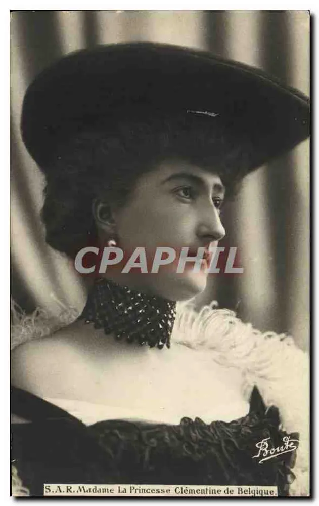 Prinzessin Clémentine von Belgien — Portrait im Busto — H. M. Dobrecourt, Brüssel, Nr. 84 - Vorderseite