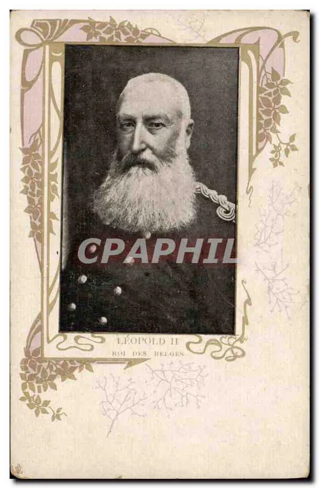 Léopoldo II — Rei dos Belgas — editor desconhecido, número de série não visível - Frente