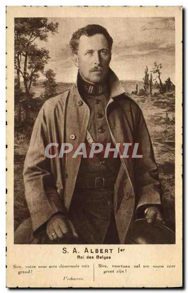 S.A. Albert Ier — Rei dos Belgas — Editor A. Roblot, Paris - Frente