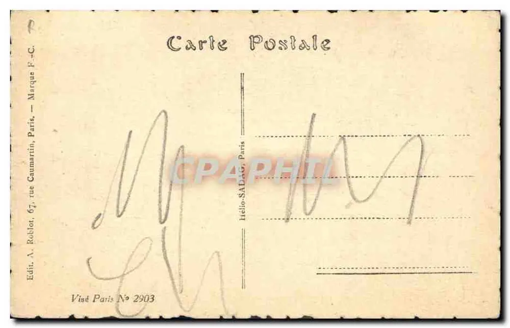 S.A. Albert Ier — Rei dos Belgas — Editor A. Roblot, Paris - Verso