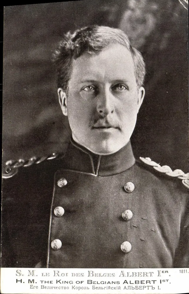 O Rei dos Belgas Albert I — retrato militar — Edição Patriótica, Paris, 1914 - Frente
