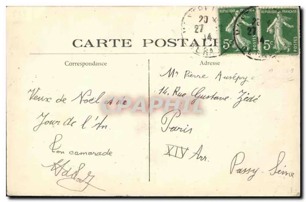 Seine Majestät Albert I., König der Belgier — Erinnerung an Montpellier — Cl. Chéri-Rousseau - Rückseite
