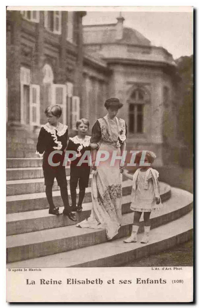 Königin Elisabeth und ihre Kinder — L'At. d'Art Phot (108) - Vorderseite