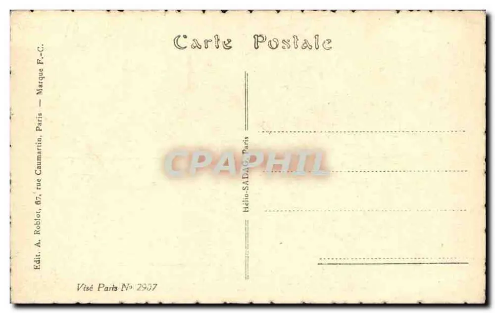 Prinzessin Marie-José von Belgien — Serie SADAC Nr. 2937 — Verlag A. Roblot, Paris - Rückseite