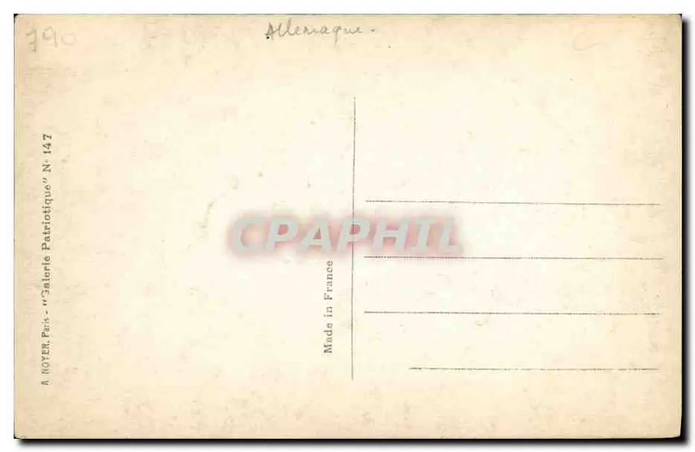 Die Hohenzollern — Die verhasste Familie, die die Welt ihrer Herrschaft unterwerfen wollte — A. NOYER, Paris, Nr. 147 - Rückseite