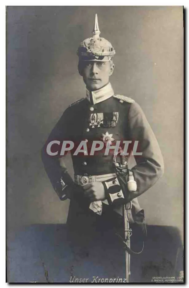 Unser Kronprinz — retrato oficial — E. BIEDER HUFGEOGRAPH - Frente