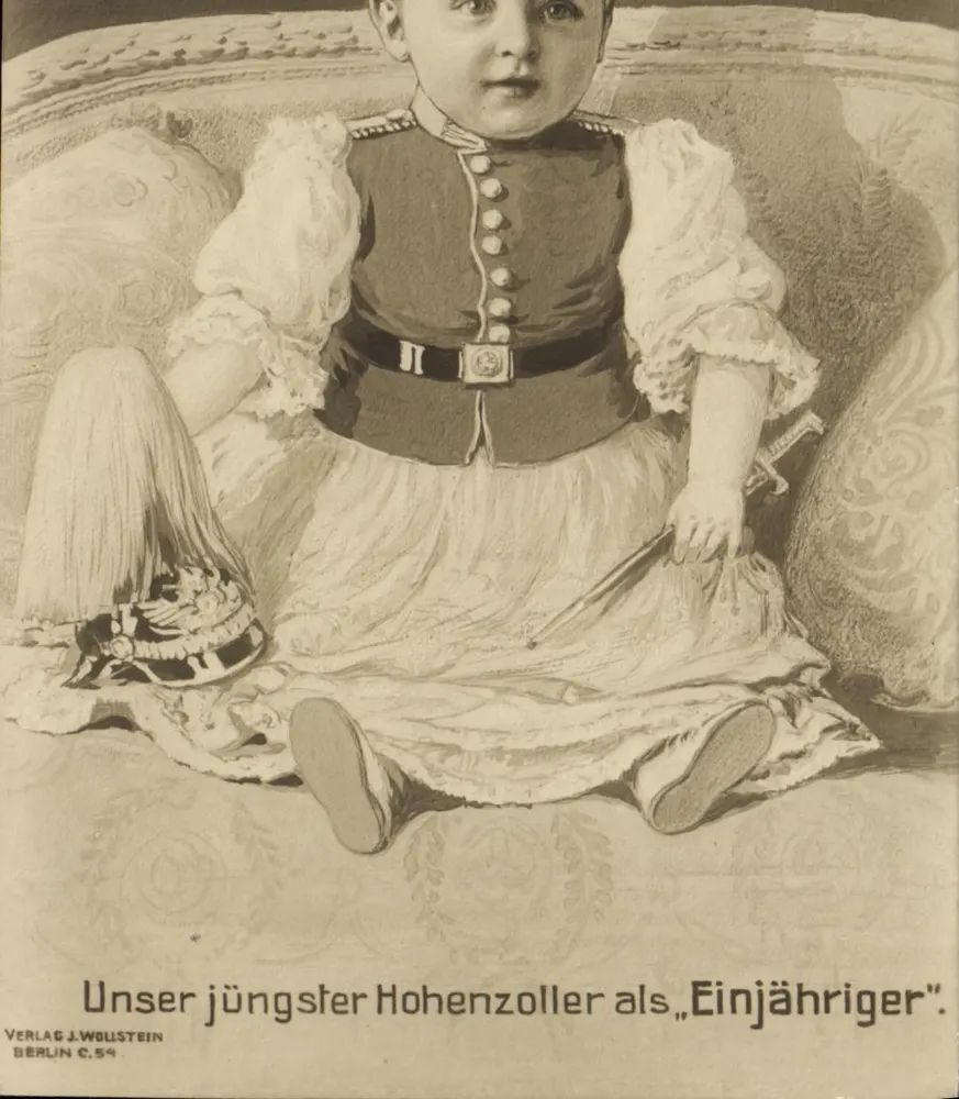 Criança Hohenzoller — 'Einjähriger' — Verlag J. Wollstein, Berlin C.54 - Frente