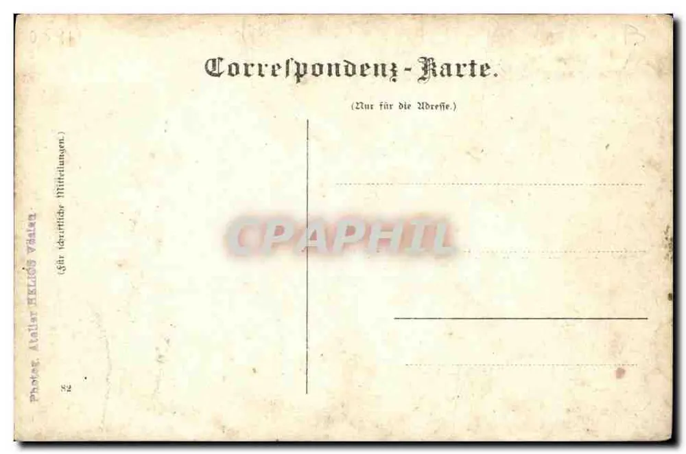 Erinnerung an die Rahmenweihe — Erzherzog Otto in Voslau — 9. Juni 1906 — Foto. Atelier Helios Voslau - Rückseite