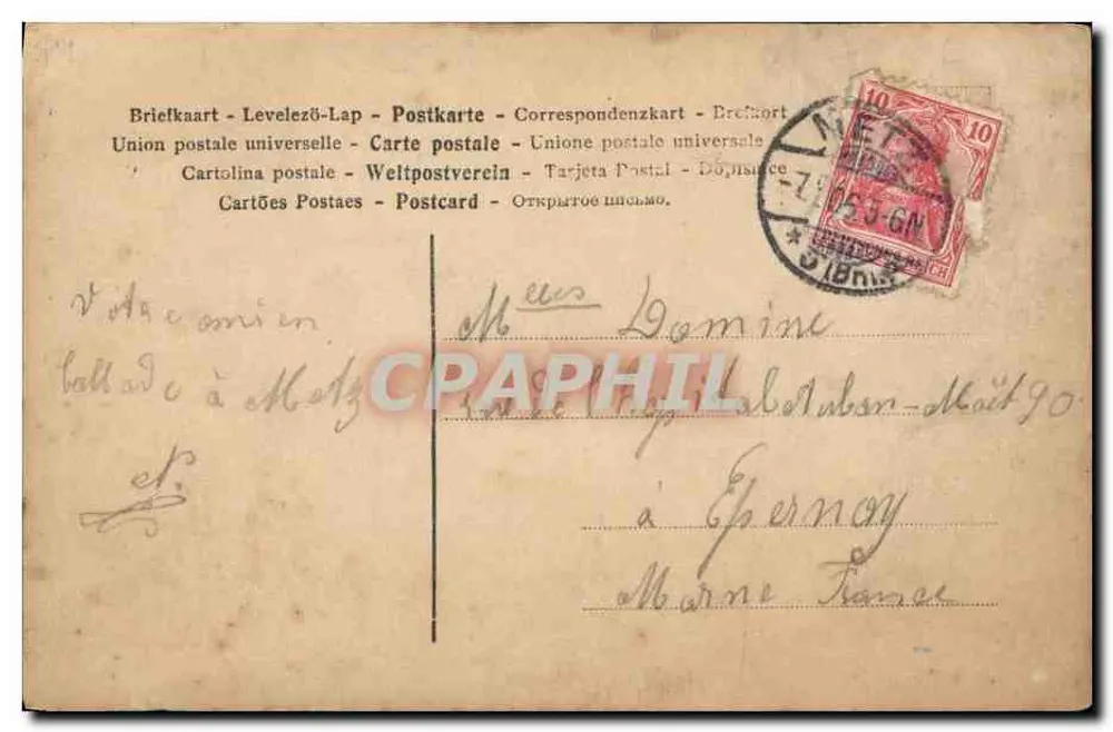 Família imperial russa — cerimônia religiosa — editor desconhecido, n° 496/3 - Verso