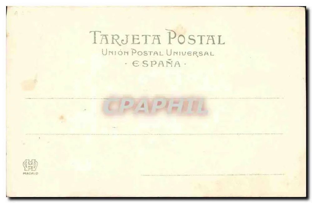 S.M. O REI D. ALFONSO XIII — retrato em uniforme — Hauser y Menel, n° 415 - Verso
