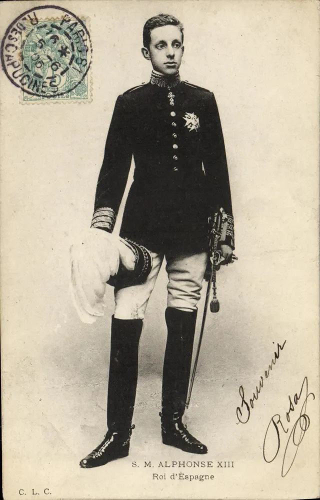 S.M. Alphonse XIII — Król Hiszpanii — C.L.C. / C. L. C. - Awers