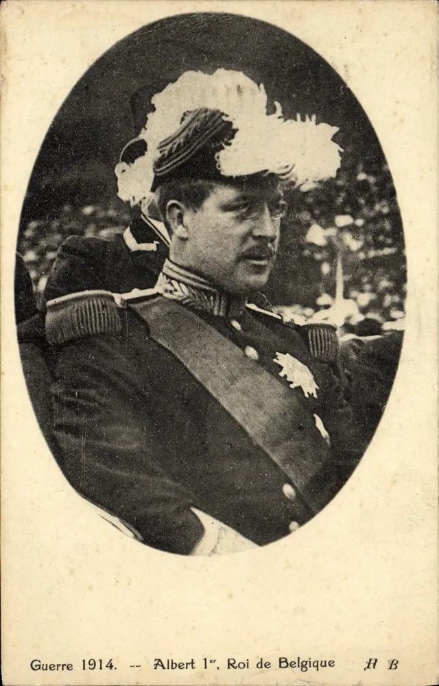 Albert I., König von Belgien — Krieg 1914 — H B - Vorderseite