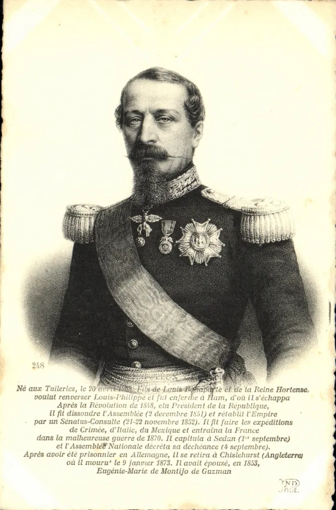 Napoleão III — retrato em uniforme — YND Jhâc. n° 248 - Frente