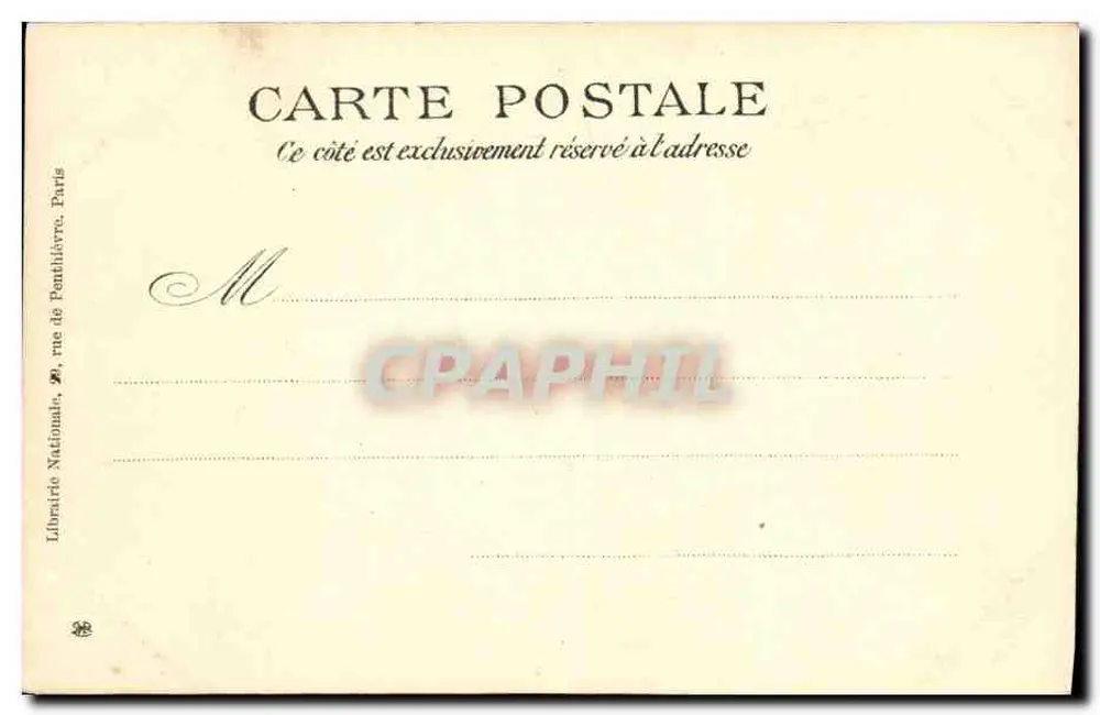 A Duquesa de Orleães — retrato de busto — Librairie Nationale, Paris - Verso