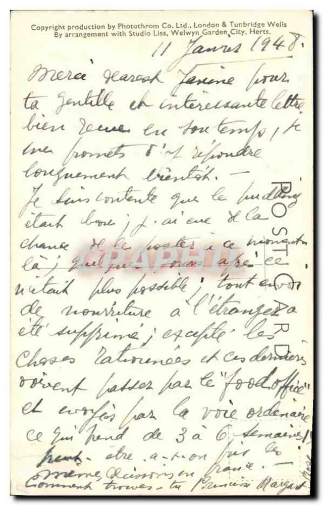 A.R.R. Princesa Margarida Rose — retrato — Photocrom Co. Ltd., Londres & Tunbridge Wells, n°8 - Verso