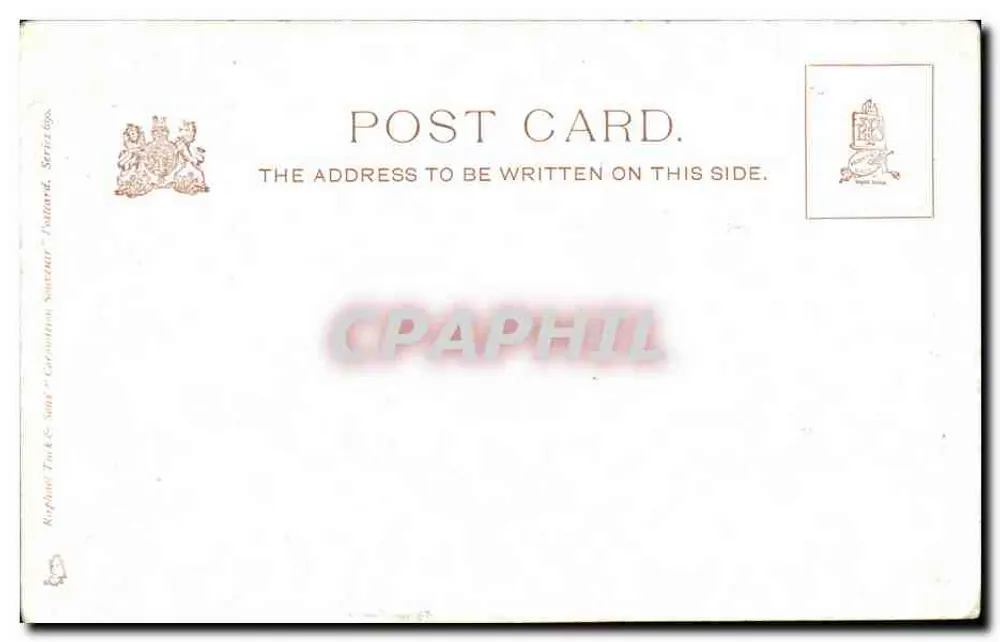 Os sete reis Edwards — Raphael Tuck & Sons - Verso