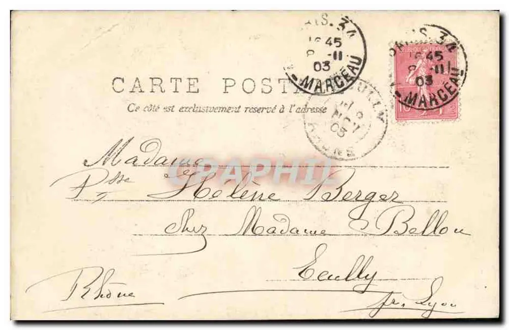 Femme à la fenêtre — scène intérieure avec rideaux brodés — éditeur R.P.I. - Rückseite