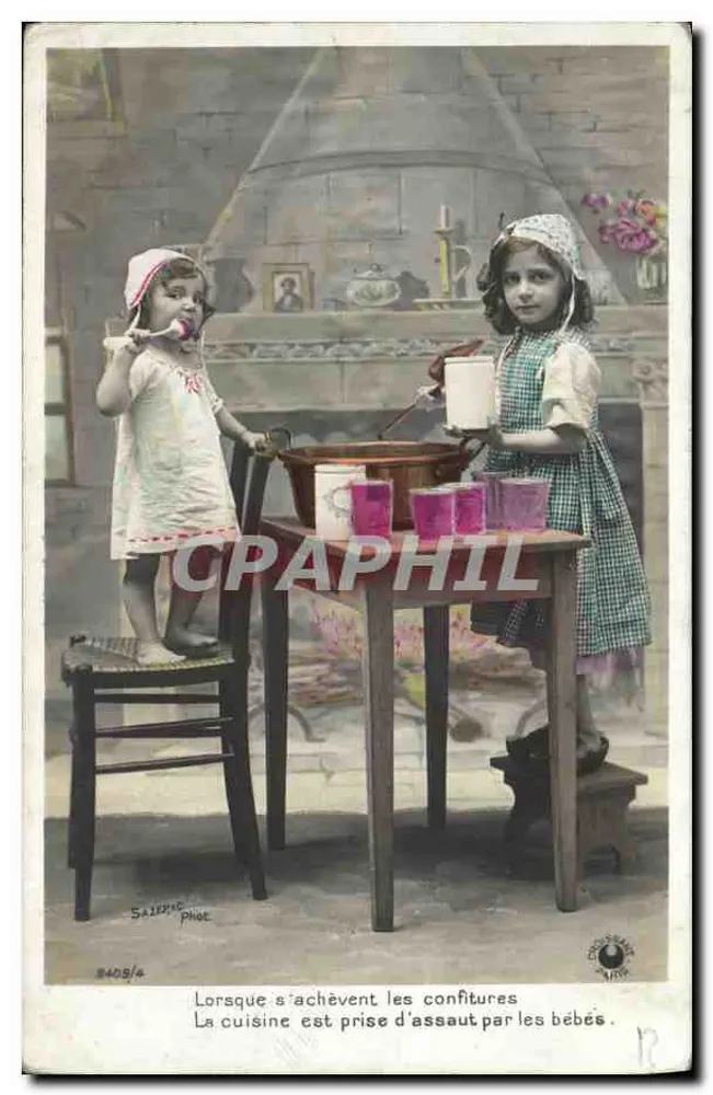 Zwei Kinder in der Küche — SAISSAC Phiot — n° 8409/4 - Vorderseite