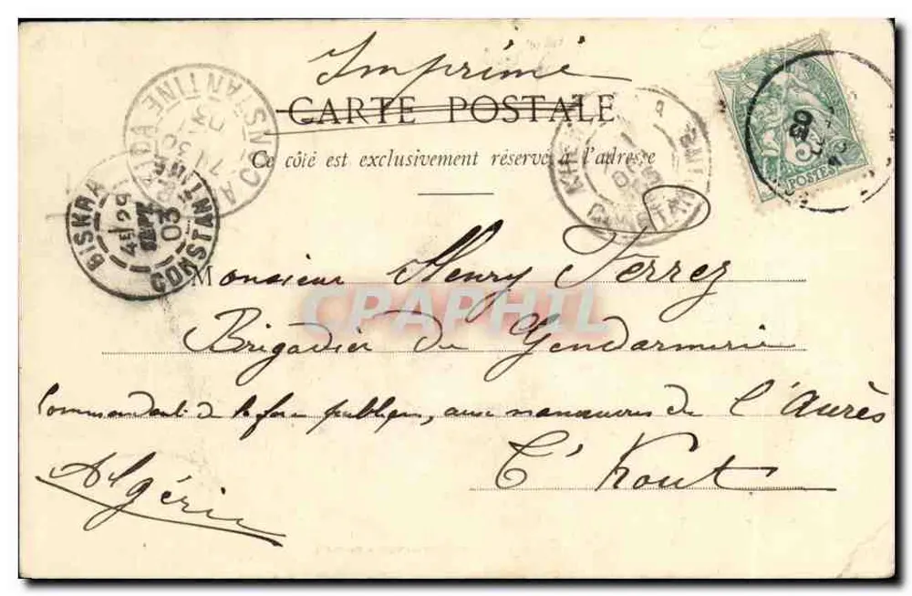 Der Kleine Papierverkäufer — Porträt eines jungen Jungen in Papierverkäuferkostüm — Phototype A. Bergeret & Cie, Nancy, n°4 - Rückseite
