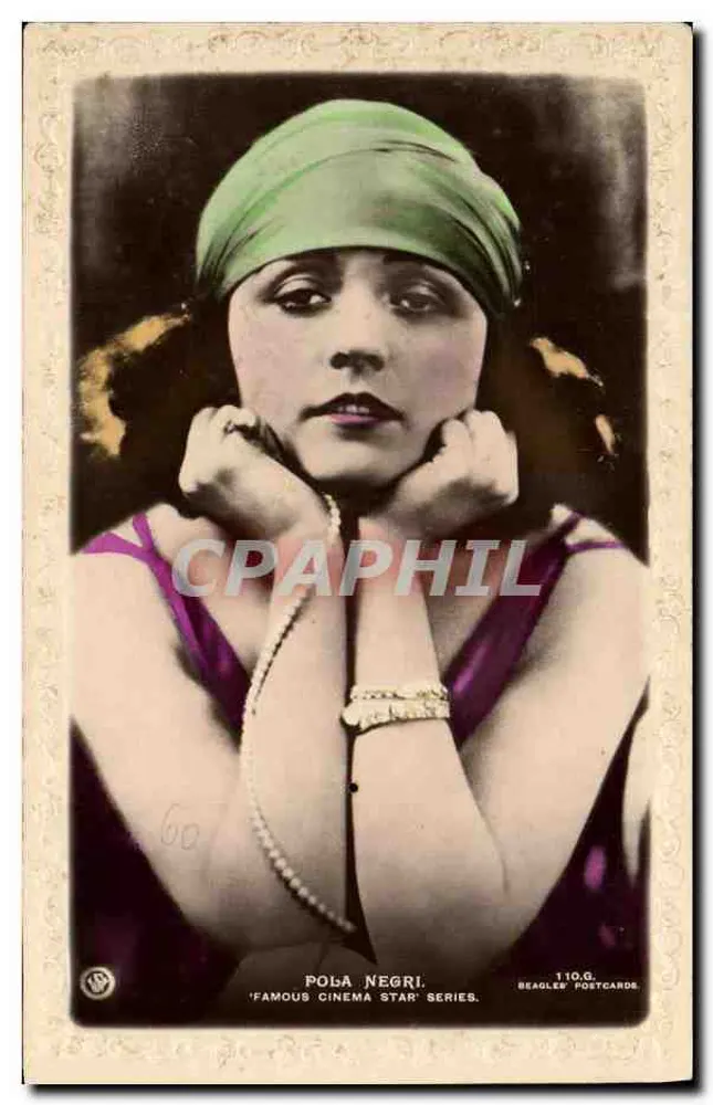 Pola Negri — 'Série 'Famosa Estrela do Cinema' — Cartões Postais Beagles n°110.G - Frente