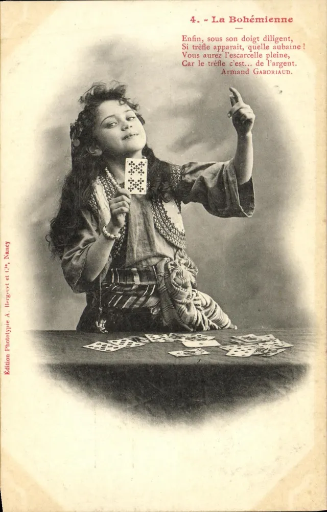 A Bohêmia — Série de 4 cartas — Edição Phototypie A. Bergeret et Cie, Nancy - Frente