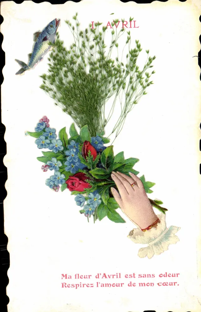 Fleur d'Avril — poème et poisson — editor não visível - Frente