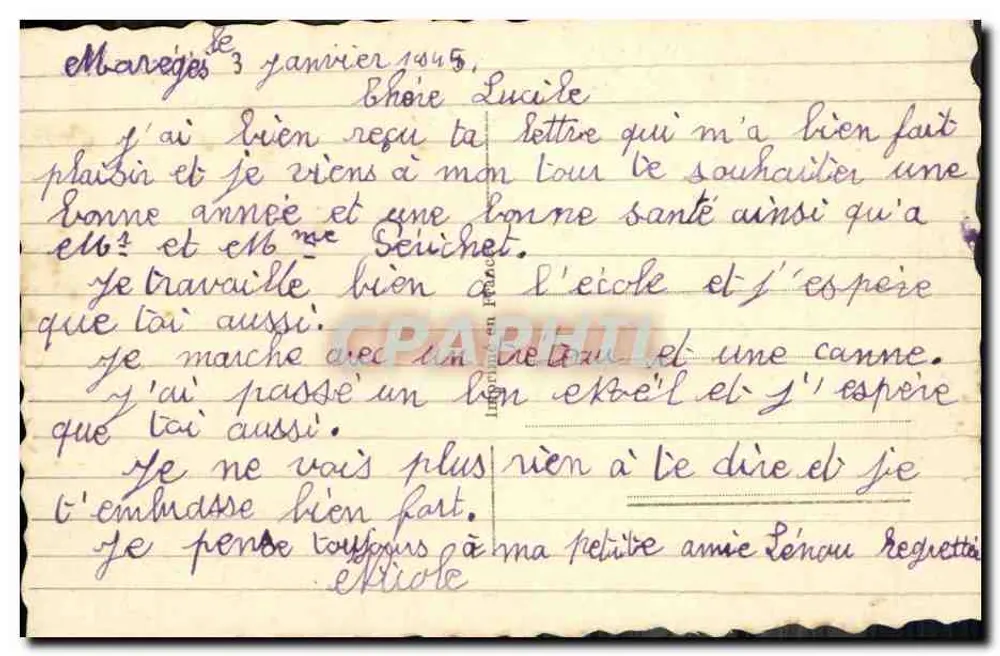 Kleine Mädchen mit Rosenstrauß — J.C. PARIS n°199 - Rückseite