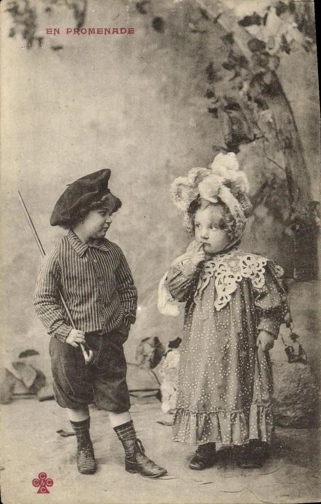 Spaziergang — Kinder in historischem Kleid — C&C - Vorderseite