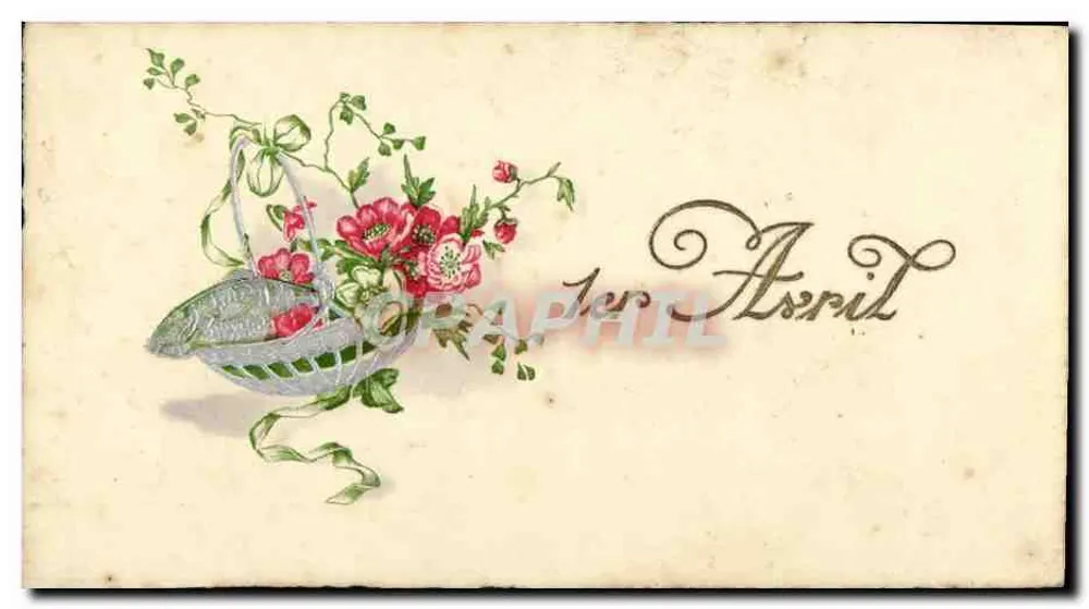 Blütenbouquet — 1. April — unbekannter Verlag - Vorderseite