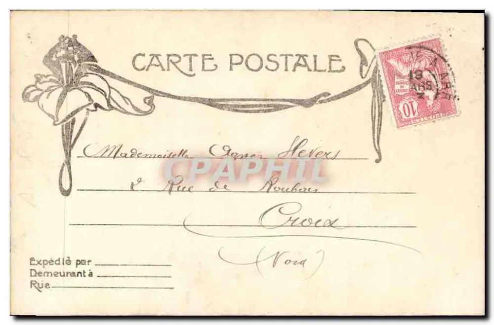 Philatellische Pose — Apéritif um Mittag — H. Manuel - Rückseite
