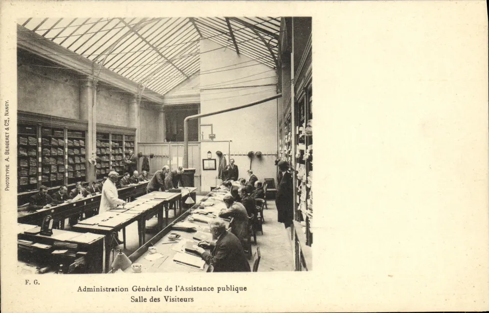 Generale Verwaltung der öffentlichen Hilfe — Besucherraum — Phototype A. Bergeret & Cie, Nancy - Vorderseite