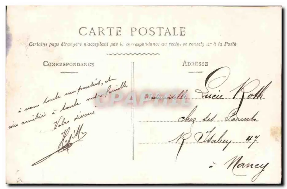 Liebendes Paar — Szene am Balkon — E.D. n°4255 - Rückseite