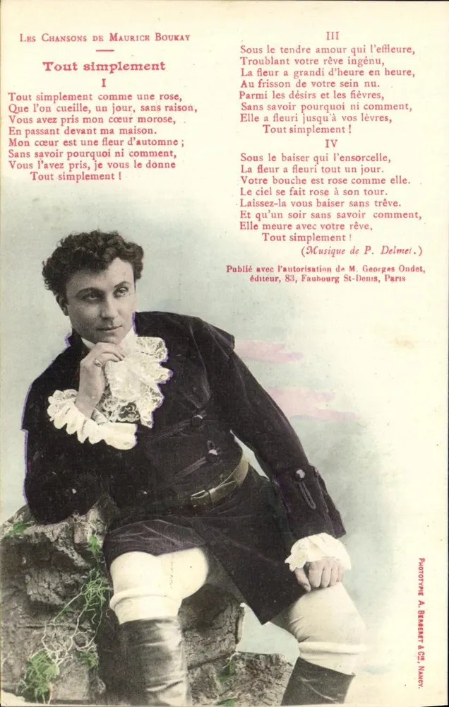 Maurice Boukay — Les Chansons de Maurice Boukay — Phototype A. Benaert & Cie, Nancy - Vorderseite