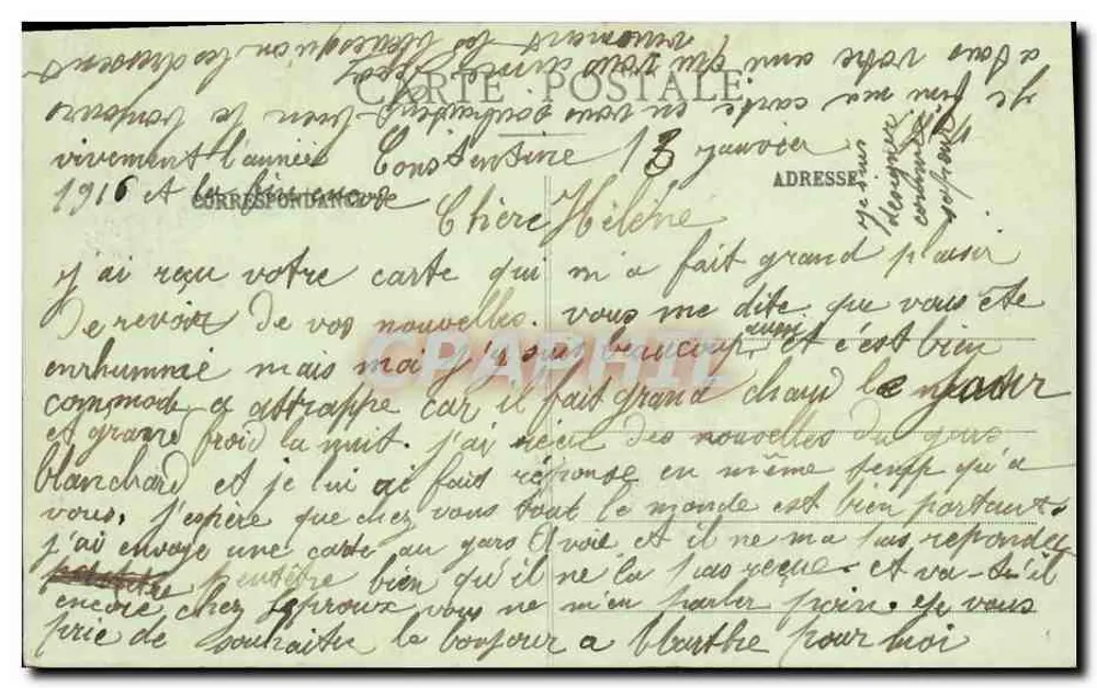 Constantina - Rua Árabe — vista da rua com passantes — M. Mélix, editor, n°36 - Verso