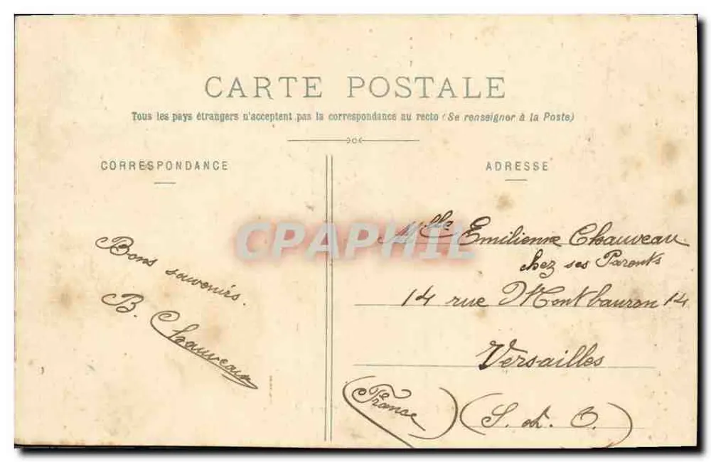 Philippeville — A Corvée de Pratos — Coleção Argelina C. M. - Verso