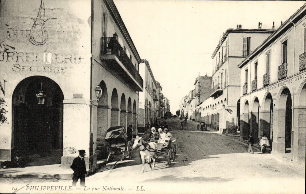 Philippeville — La strada Nazionale — LL. - Recto
