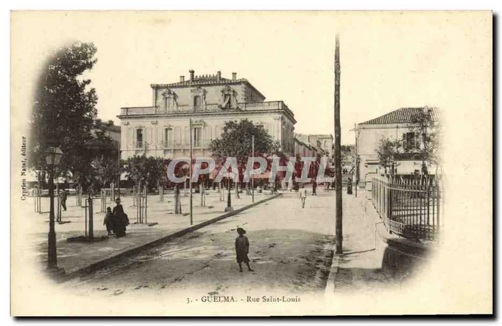 Guelma - Straße Saint-Louis — Verleger Cyprien Nael, Nr. 3 - Vorderseite