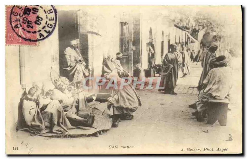 Café maure — Argel — J. Geiser, Fot. Argel - Frente