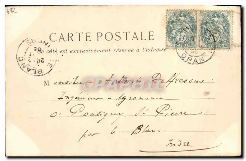 Café Maure à Montajam — scène de café avec hommes en turbans — éditeur OKISER ALGER, n° 286 - Rückseite