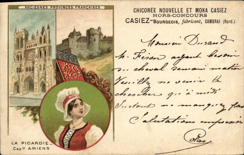 La Picardie — Amiens — Alte französische Provinzen — Verlag Casiez-Bourgeois, Cambrai (Nord.) - Vorderseite