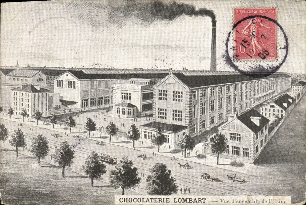 Chocolaterie Lombart — Allgemeiner Blick auf die Fabrik — Unbekannter Verleger, n° 17 - Vorderseite