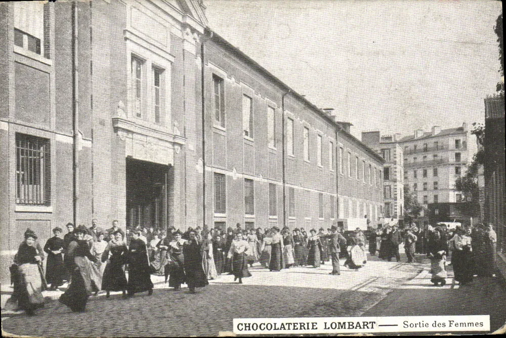 Schokoladenfabrik Lombart — Frauen verlassen — Schokolade Lombart, Paris - Vorderseite