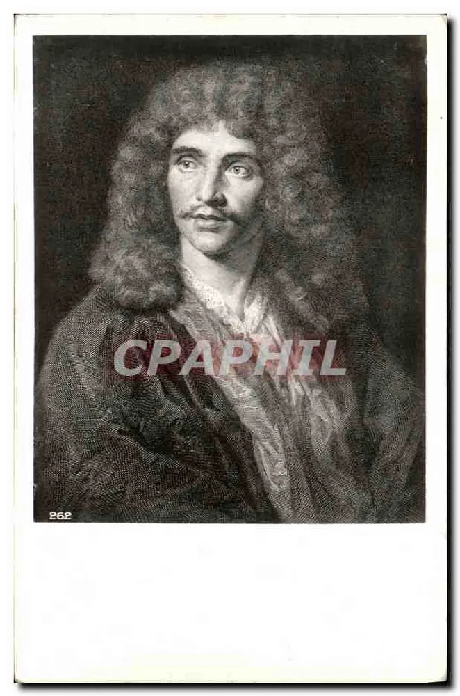 Jean-Baptiste Poquelin dito Molière — (1622-1673) — Cabinet des Estampes, Bibliothèque Nationale, n°262 - Frente