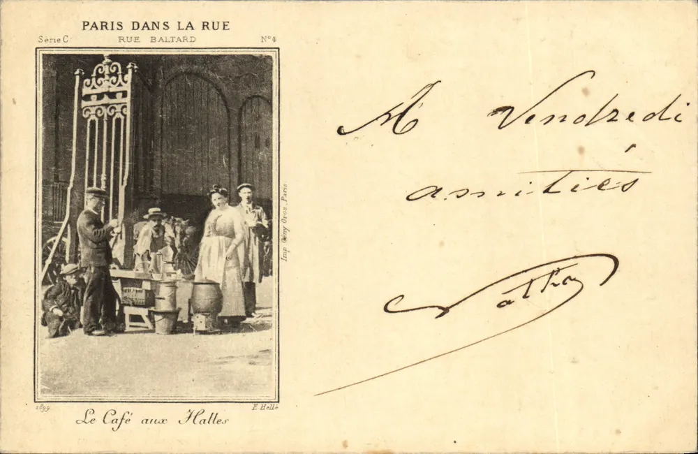 Parigi in strada — Rue Baltard — Imp. Dany Gues, Parigi, N°4 - Recto