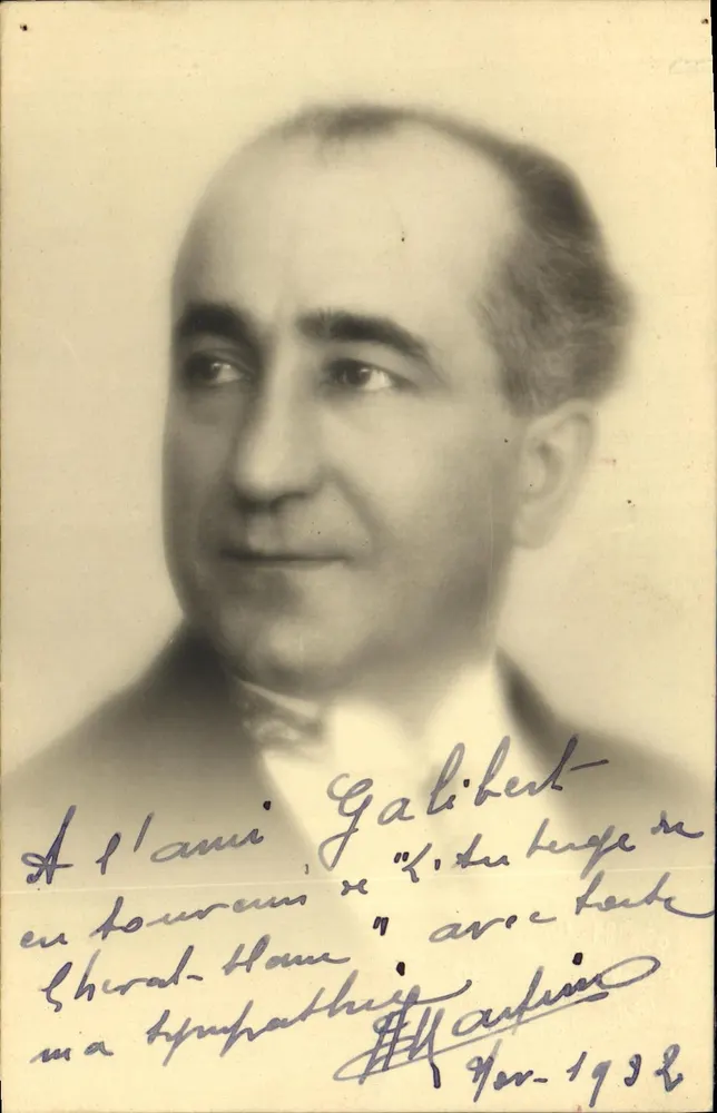 Retrato de homem — assinatura de Henri Marais — datado de 1932 - Frente