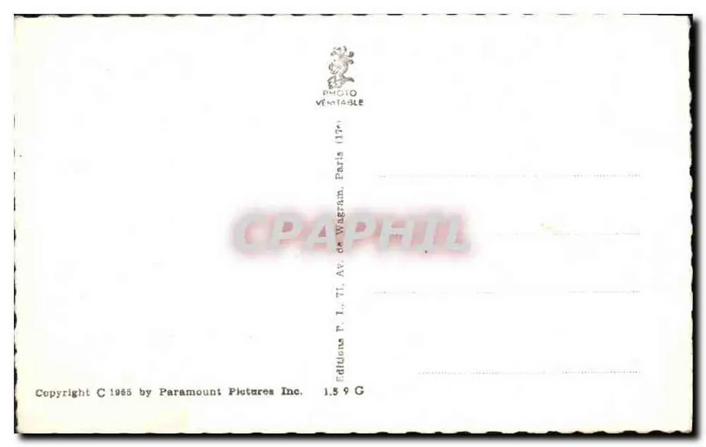 बर्ट लैंकस्टर — फोटो पैरामाउंट — संख्या 671 - पीछे